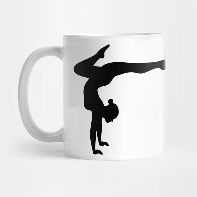 Contortionist Black and White Silhouette by XOOXOO